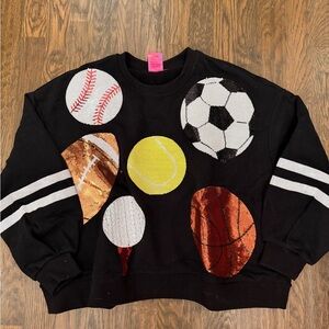 QUEEN OF SPARKLES Black Multisport Sweatshirt